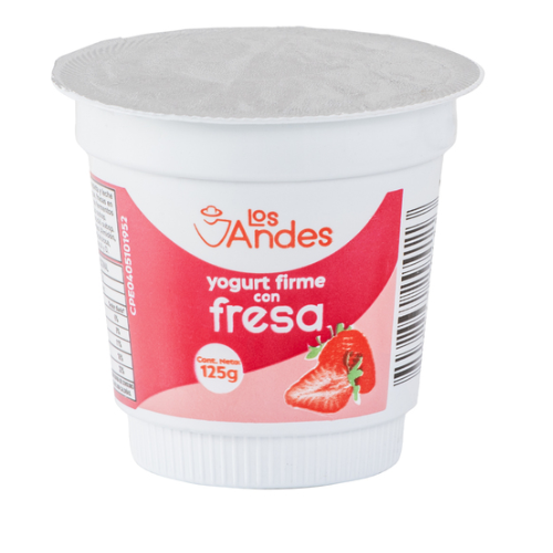 YOGURT FIRME FRESA 125GR (LOS ANDES)